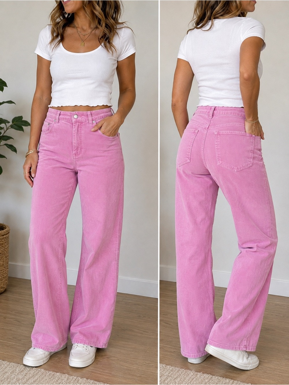 Ralph Lauren Pink Corduroy Bootcut Pants Y2K Preppy transitional for fall - 8